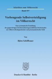 Cover von Vorbeugende Selbstverteidigung im Völkerrecht.