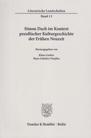 Cover von Simon Dach im Kontext preußischer Kulturgeschichte der Frühen Neuzeit.