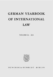 Cover von German Yearbook of International Law - Jahrbuch für Internationales Recht.