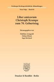 Cover von Liber amicorum Christoph Krampe zum 70. Geburtstag.