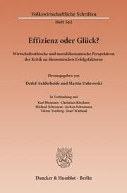 Cover von Effizienz oder Glück?