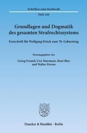 Cover von Grundlagen und Dogmatik des gesamten Strafrechtssystems