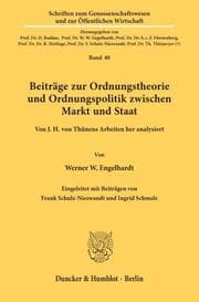 Cover von Beiträge zur Ordnungstheorie und Ordnungspolitik zwischen Markt und Staat.