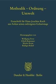 Cover von Methodik - Ordnung - Umwelt.