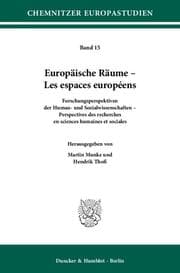 Cover von Europäische Räume/Les espaces européens