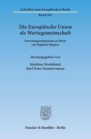 Cover von Die Europäische Union als Wertegemeinschaft