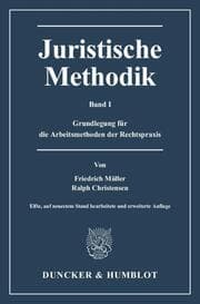 Cover von Juristische Methodik I