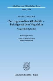 Cover von Zur zugewandten Säkularität - Beiträge auf dem Weg dahin