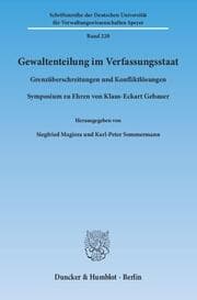 Cover von Gewaltenteilung im Verfassungsstaat.