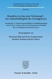 Cover von Brauchen wir eine neue Verfassung? - Zur Zukunftsfähigkeit des Grundgesetzes.