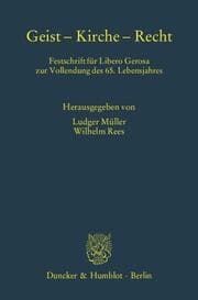 Cover von Geist - Kirche - Recht.