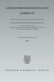 Cover von Literaturwissenschaftliches Jahrbuch
