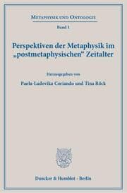Cover von Perspektiven der Metaphysik im 'postmetaphysischen' Zeitalter.