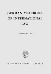 Cover von German Yearbook of International Law - Jahrbuch für Internationales Recht.