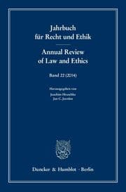 Cover von Jahrbuch für Recht und Ethik - Annual Review of Law and Ethics.