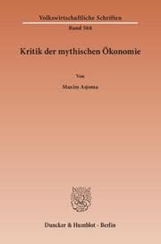 Cover von Kritik der mythischen Ökonomie.