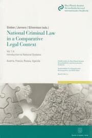 Cover von National Criminal Law in a Comparative Legal Context 1.4