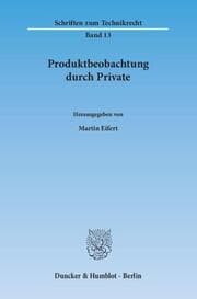 Cover von Produktbeobachtung durch Private.