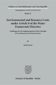 Cover von Environmental and Resource Costs under Article 9 of the Water Framework Directive.