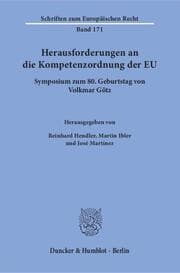 Cover von Herausforderungen an die Kompetenzordnung der EU.