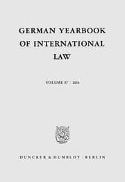 Cover von German Yearbook of International Law - Jahrbuch für Internationales Recht.
