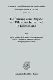 Cover von Einführung einer Abgabe auf Pflanzenschutzmittel in Deutschland.