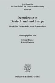Cover von Demokratie in Deutschland und Europa