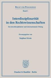 Cover von Interdisziplinarität in den Rechtswissenschaften
