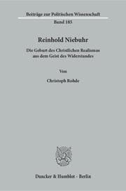 Cover von Reinhold Niebuhr.