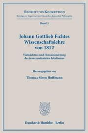 Cover von Johann Gottlieb Fichtes Wissenschaftslehre von 1812.
