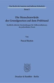 Cover von Die Menschenwürde des Grundgesetzes auf dem Prüfstand.