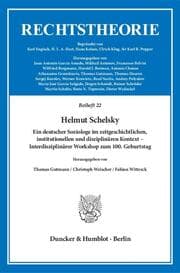 Cover von Helmut Schelsky.
