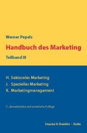 Cover von Handbuch des Marketing III
