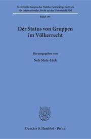 Cover von Der Status von Gruppen im Völkerrecht.