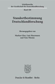 Cover von Standortbestimmung Deutschlandforschung