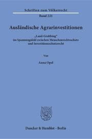 Cover von Ausländische Agrarinvestitionen.