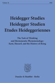 Cover von Heidegger Studies - Heidegger Studien - Etudes Heideggeriennes.