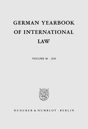 Cover von German Yearbook of International Law - Jahrbuch für Internationales Recht.