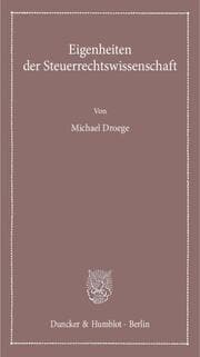 Cover von Eigenheiten der Steuerrechtswissenschaft.