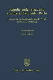 Cover von Regulierender Staat und konfliktschlichtendes Recht.