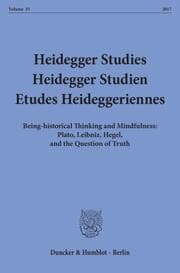 Cover von Heidegger Studies - Heidegger Studien - Etudes Heideggeriennes.