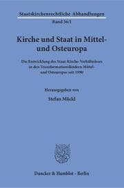 Cover von Kirche und Staat in Mittel- und Osteuropa.