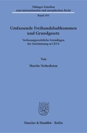 Cover von Umfassende Freihandelsabkommen und Grundgesetz.