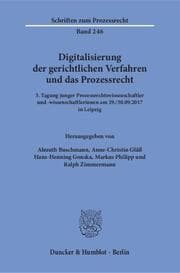 Cover von Digitalisierung der gerichtlichen Verfahren und das Prozessrecht.