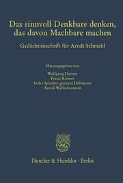 Cover von Das sinnvoll Denkbare denken, das davon Machbare machen.
