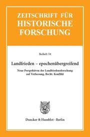 Cover von Landfrieden - epochenübergreifend.