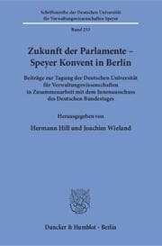 Cover von Zukunft der Parlamente - Speyer Konvent in Berlin.