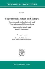 Cover von Regionale Ressourcen und Europa.