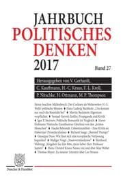 Cover von Politisches Denken. Jahrbuch 2017.