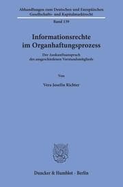 Cover von Informationsrechte im Organhaftungsprozess.